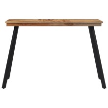 Трапезна маса в стил Mid-Century Modern, тиково дърво масив и черна стомана, 120 x 62 см