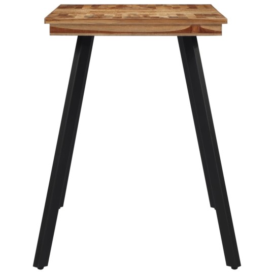 Трапезна маса в стил Mid-Century Modern, тиково дърво масив и черна стомана, 120 x 62 см