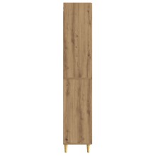 Висок модулен шкаф FLORA с 3 врати и 3 чекмеджета, дъб артизан, 33 x 34,5 x 180 см