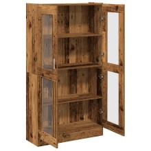 Висок шкаф AVORA, състарено дърво, 82,5 x 30,5 x 150 см