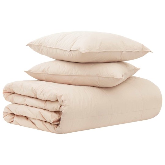 Всесезонен комплект Kapok Cotton Home със завивка и възглавница с пълнеж от капок, 2 части