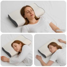 Анатомична възглавница Cervical Curve Memory, 59 x 34,5 x 12 см, бяла