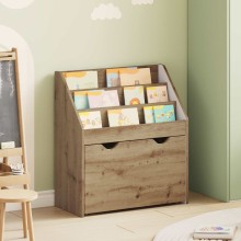 Детска етажерка за книги с чекмедже, с декор дъб артизан, 60 x 29,5 x 69 см
