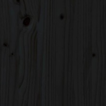 Детско легло къщичка Монтесори от масивна борова дървесина, черно, 90 x 200 см