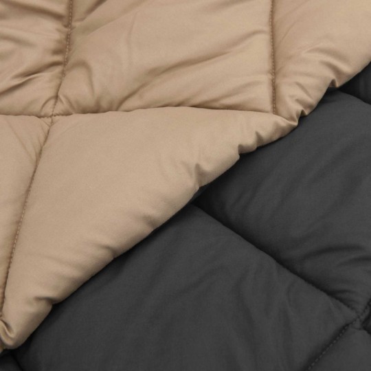 Двулицева лятна олекотена завивка Color Warm с полиестерен пълнеж, 200 г/м², в цвят антрацит и таупе
