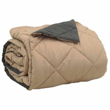 Двулицева лятна олекотена завивка Color Warm с полиестерен пълнеж, 200 г/м², в цвят антрацит и таупе