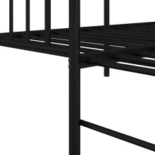 Единично метално легло VARESE с изтегляща се рамка, черно