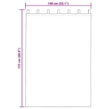 Кадифени завеси в цвят черен с текстилни гайки (уши), 2 бр., 140 x 175 см