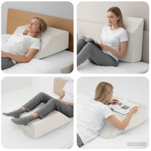 Клиновидна възглавница за крака Leg Elevation Firm, 63 x 52 x 19,5 см, бяла