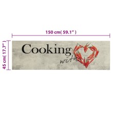 Кухненско килимче Cooking пипер, 45x150 см, кадифе