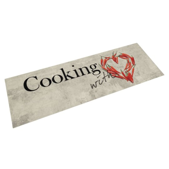Кухненско килимче Cooking пипер, 45x150 см, кадифе