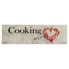 Кухненско килимче Cooking пипер, 45x150 см, кадифе