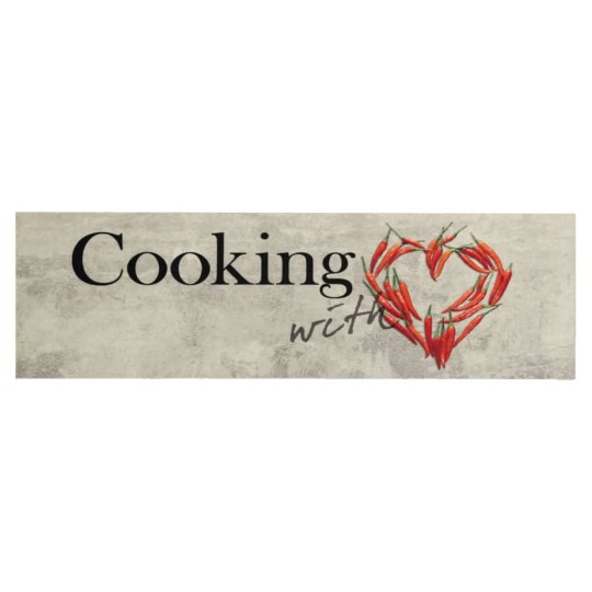 Кухненско килимче Cooking пипер, 45x150 см, кадифе