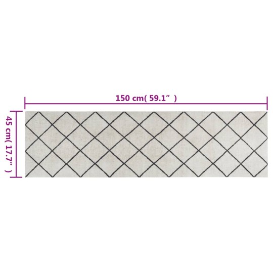 Кухненско килимче Grid pattern, 45x150 см, кадифе