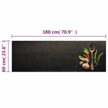 Кухненско килимче подправки, 60x180 см, кадифе