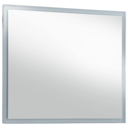LED стенно огледало за баня с периферна светеща рамка, 80x60 см
