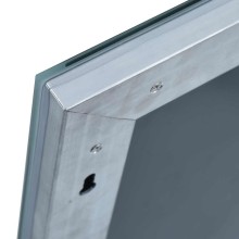 LED стенно огледало за баня с периферна светеща рамка, 80x60 см