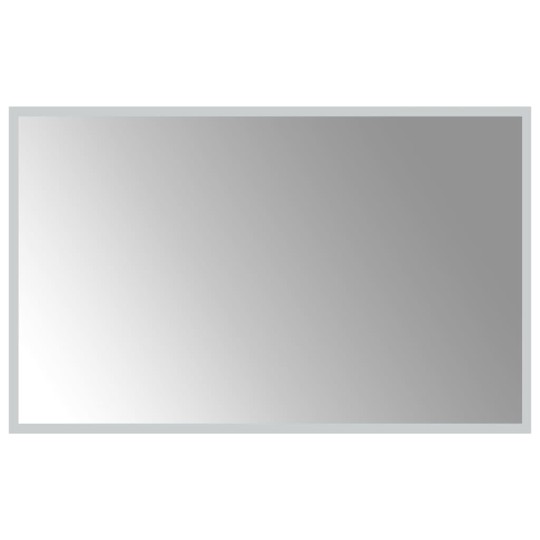 LED стенно огледало за баня с периферна светеща рамка и USB захранване, 50x80 см