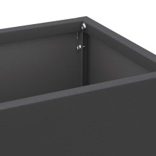 Метална поставка за чадъри MINIMAL, черна, 15,5 x 15,5 x 49 см