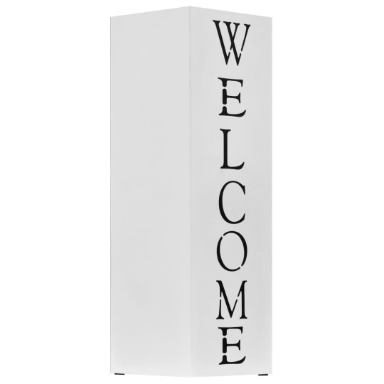 Метална поставка за чадъри WELCOME, бяла, 15,5 x 15,5 x 48,5 см