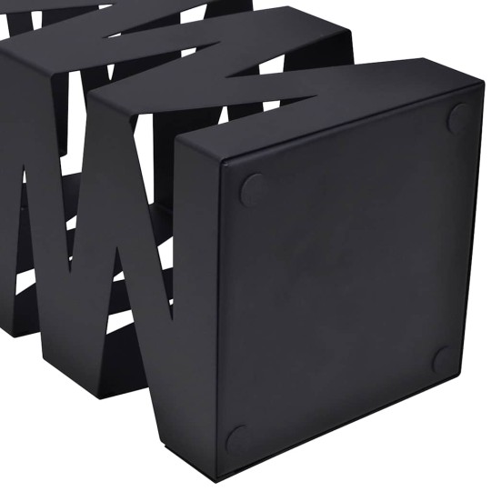 Метална поставка за чадъри ZIGZAG, черна, 15,5 x 15,5 x 48,5 см