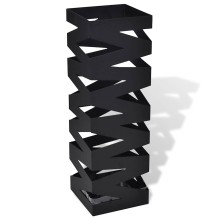 Метална поставка за чадъри ZIGZAG, черна, 15,5 x 15,5 x 48,5 см