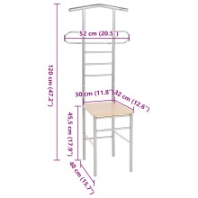 Метална закачалка тип стол, комплект от 2 бр., 52 x 40 x 120 см