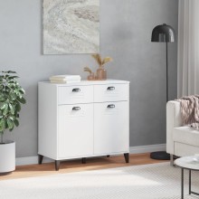 Нисък шкаф VIKEN, с 2 чекмеджета и 2 врати, бял, 80 x 40 x 80 см