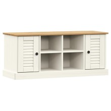 Пейка за обувки VIGO с ламелни фронтове, бяла, 106 x 35 x 45 см