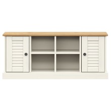 Пейка за обувки VIGO с ламелни фронтове, бяла, 106 x 35 x 45 см