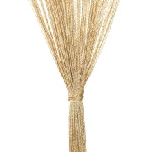 Пердета с ресни в цвят бежов за тръбен корниз, 2 бр., 140 x 250 см