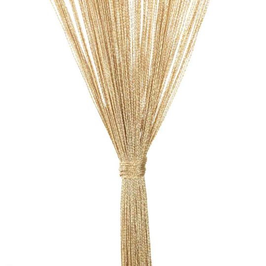 Пердета с ресни в цвят бежов за тръбен корниз, 2 бр., 140 x 250 см