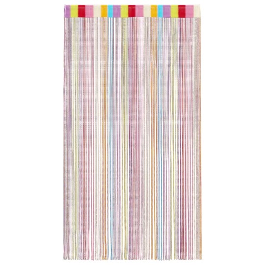 Пердета с ресни в цвят многоцветен за тръбен корниз, 2 бр., 140 x 250 см