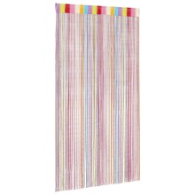 Пердета с ресни в цвят многоцветен за тръбен корниз, 2 бр., 140 x 250 см