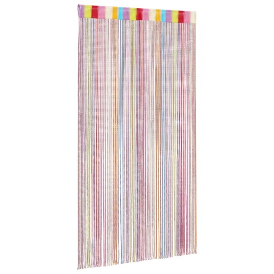 Пердета с ресни в цвят многоцветен за тръбен корниз, 2 бр., 140 x 250 см
