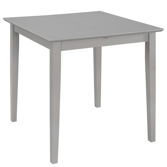 Разтегателна трапезна маса в стил Scandinavian, сив масив и МДФ, 80-120 x 80 см