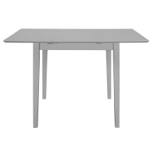 Разтегателна трапезна маса в стил Scandinavian, сив масив и МДФ, 80-120 x 80 см