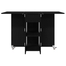 Сгъваема трапезна маса в стил Modern Minimalist, ЛПДЧ черен дъб, 115 x 70 см
