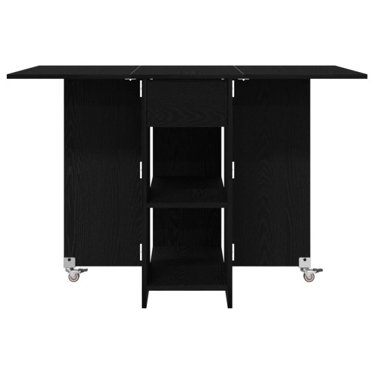 Сгъваема трапезна маса в стил Modern Minimalist, ЛПДЧ черен дъб, 115 x 70 см