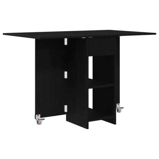 Сгъваема трапезна маса в стил Modern Minimalist, ЛПДЧ черен дъб, 115 x 70 см