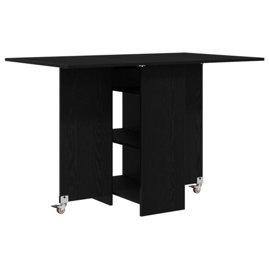 Сгъваема трапезна маса в стил Modern Minimalist, ЛПДЧ черен дъб, 115 x 70 см