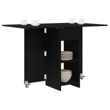 Сгъваема трапезна маса в стил Modern Minimalist, ЛПДЧ черен дъб, 115 x 70 см