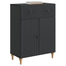 Шкаф ARCO с 2 врати и чекмедже, черен, 66 x 34,5 x 90 см
