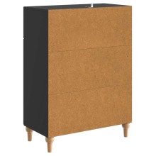 Шкаф ARCO с 2 врати и чекмедже, черен, 66 x 34,5 x 90 см
