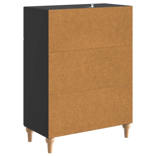 Шкаф ARCO с 2 врати и чекмедже, черен, 66 x 34,5 x 90 см