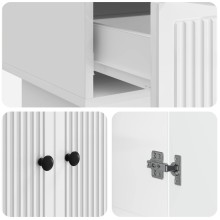 Шкаф LINEA с 2 врати и 2 чекмеджета, бял гланц, 66 x 34,5 x 95 см