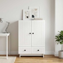 Шкаф LINEA с 2 врати и 2 чекмеджета, бял гланц, 66 x 34,5 x 95 см