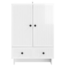 Шкаф LINEA с 2 врати и 2 чекмеджета, бял гланц, 66 x 34,5 x 95 см