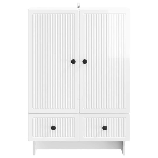Шкаф LINEA с 2 врати и 2 чекмеджета, бял гланц, 66 x 34,5 x 95 см