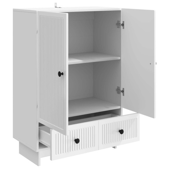Шкаф LINEA с 2 врати и 2 чекмеджета, бял гланц, 66 x 34,5 x 95 см